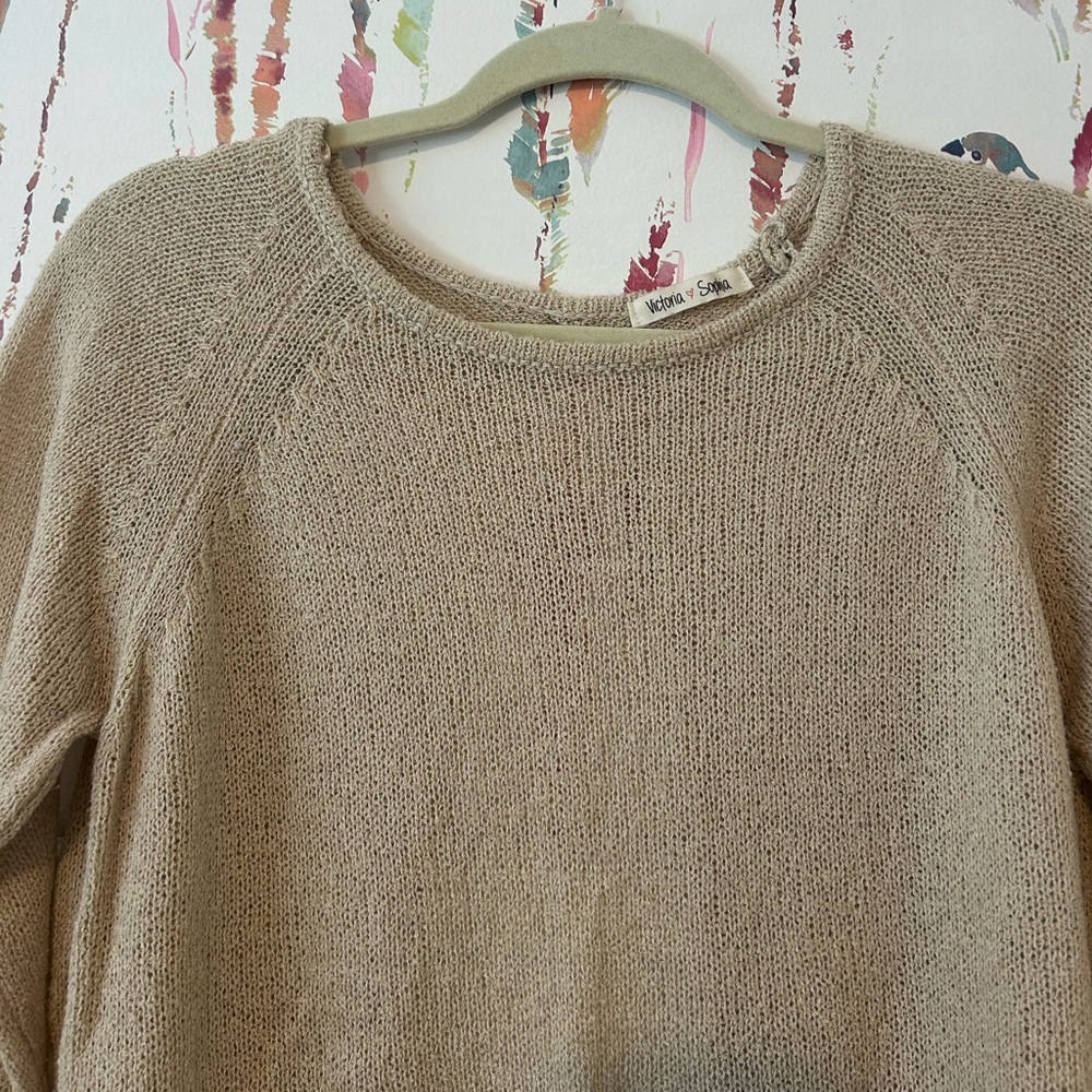 Tan Open Back Sweater - Picture 7 of 7